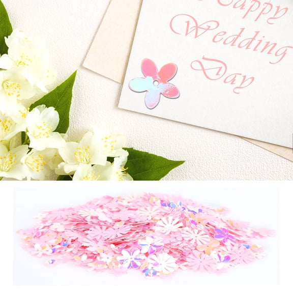 Poly Fill Coffee Stencil Flower-Shaped Confetti, Glitter Sequins, Wedding Decoration, Lower Shaped Confetti Spangles Flower Shaped for Gift Box Filling for Children Colorf Art Craft