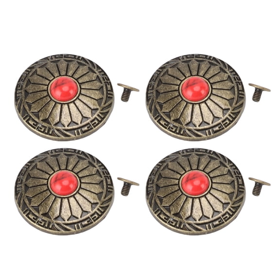 Poly Fill Screw Button 10 Sets Screw Back Buttons Double Purpose for Handcraft, Sunflower Pattern Screw Buttons, Decorative Screw Back Rivet Buttons Craft Decor