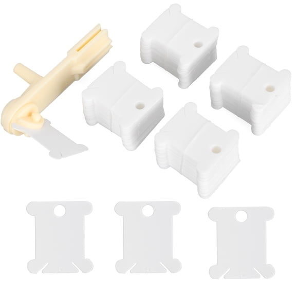 Poly Fill Thread Winder 120Pcs Cross Stitch Winding Board Hand Cranked Yarn Winder DIY Sewing Accessories, Embroidery Floss, Threads, Threads Winding Plate Embroidery Craft