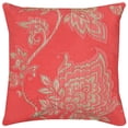 thumbnail image 1 of Rizzy Home Floral 18" x 18" Poly Filled Pillow with Cotton Cover-Coral/Natural, 1 of 2
