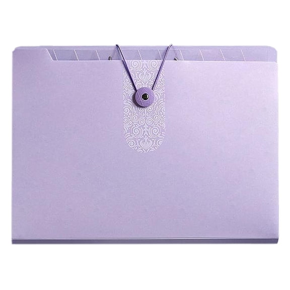 Poly Folders for Binder Accordion Folder12-Pocket Document Organizer for Letter Size Papers, Durable File Holder with Labeled Interlayers for School & Office Poly Folders with Fasteners Eactix