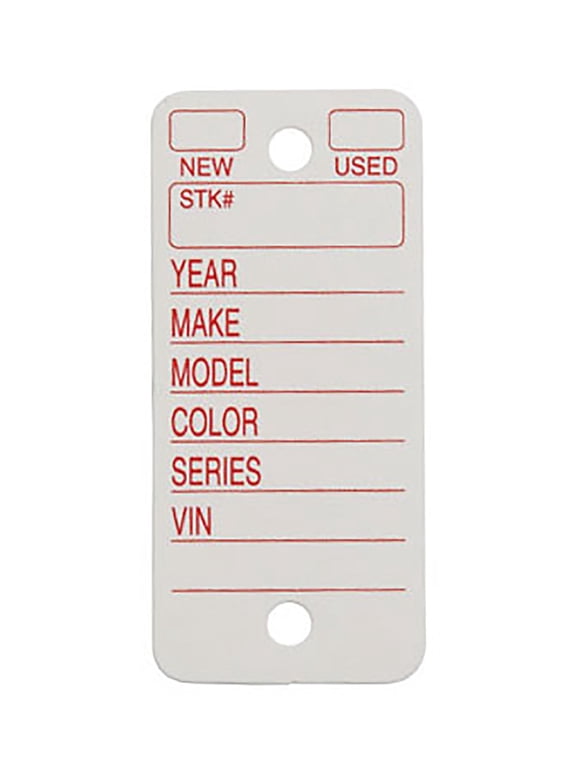 Poly Key Tags - White - pack of 250
