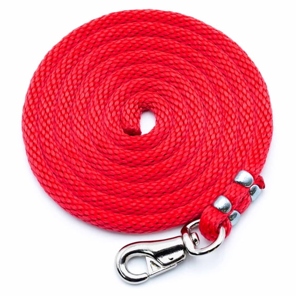 Poly Lead Rope - Bull Snap Color: Red