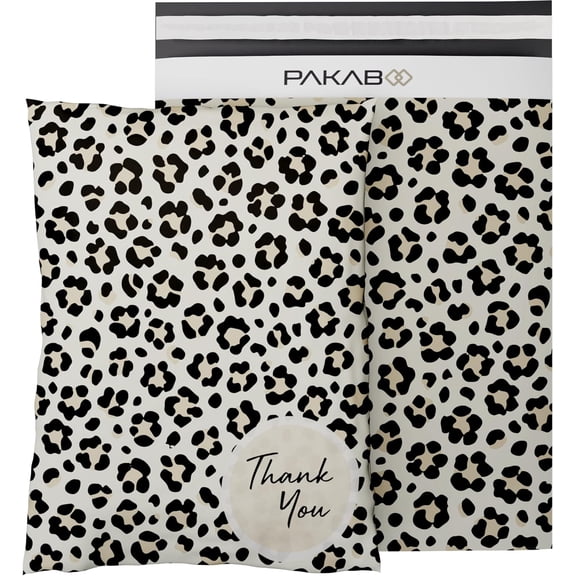 Poly Mailer Shipping Bags 10x13 Inch, 100 Pack, Non-Padded Envelopes with Tamper Proof Self-Seal, Cheetah Print Packaging