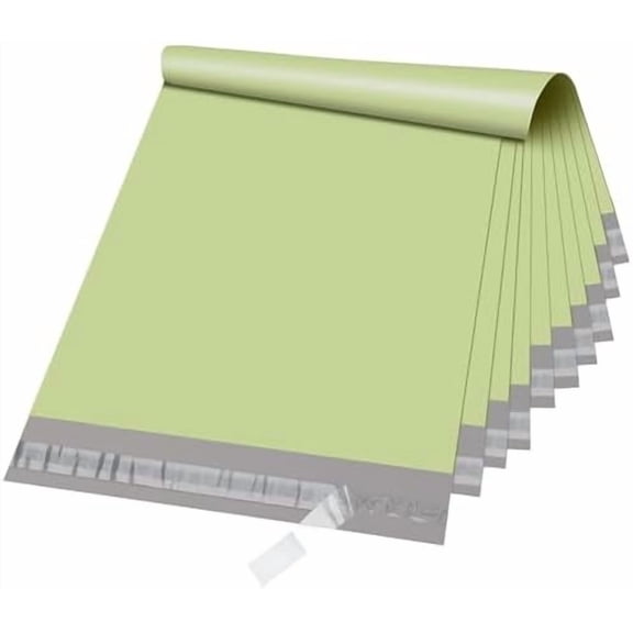 Poly Mailers 10X13 100PC, Sturdy Shipping Bags for Small Business, Waterproof Mailers Poly Bags, Strong Adhesive Shipping Envelopes for Clothing, Efficient Mailing Envelopes in Avocado Green