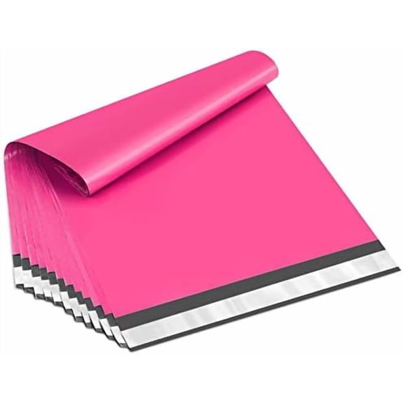Poly Mailers 14.5x19 Inch Hot Pink 100 Pack Large Shipping Bags #7 Strong Thick Mailing Envelopes Self Sealing Adhesive Waterproof and Tear Proof Shipping Bags for Clothes
