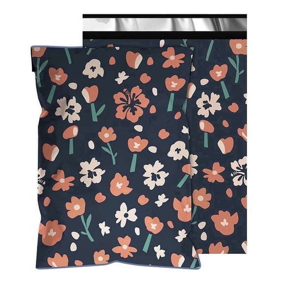 Poly Mailers 6x9 Inch 100 Pcs - Tulip Printed, 2.4mil Thick, Waterproof Tear Resistant Self-Sealing Shipping Bags for Small Business