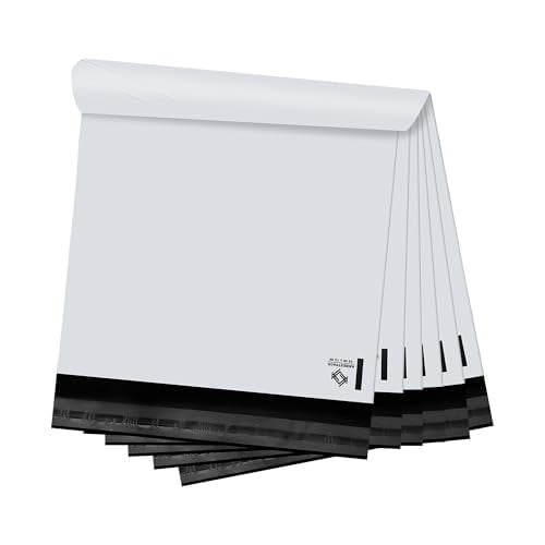 Poly Mailers Self Sealing Shipping Envelopes CPB68 Waterproof Postal Bags (White, 10x13 Pack of 1000)