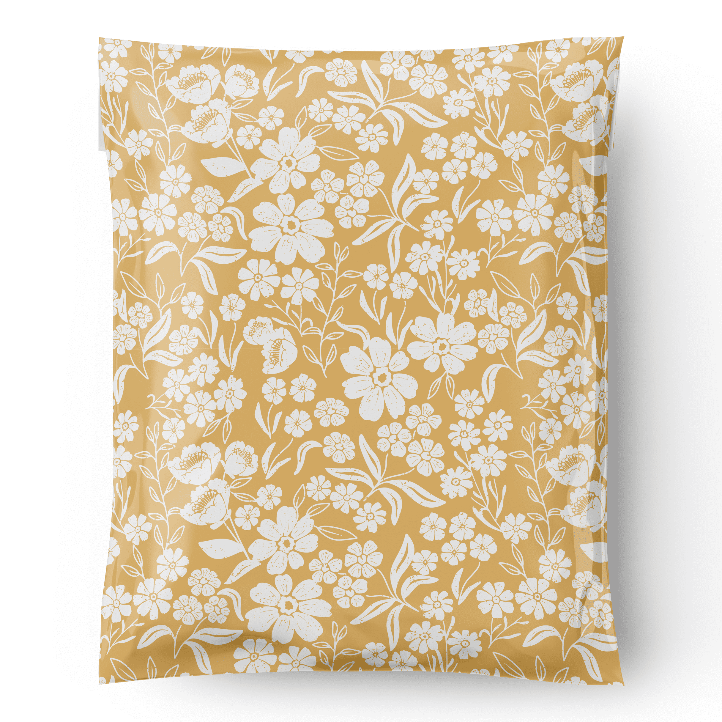 Poly Mailers Shipping Bags Packaging For Small Business - Floral Yellow (6x9) Recyclable Mailing Plastic Envelopes | Pack of 200