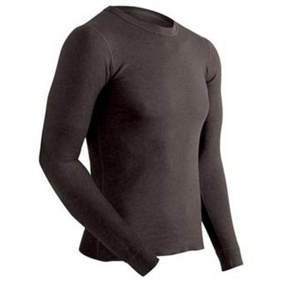 Poly Mens Long Sleeve Top- Black - Large