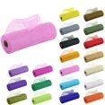 thumbnail image 1 of Poly Mesh Ribbon With Foil Each Roll for Wreaths, Bows, Swags, Gift Wrapping, Holiday and Craft Decorating - 1 Roll of Deco Mesh Net,26 Cm Width 10 Yards Length Each Roll Light pink, 1 of 4