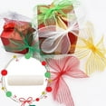 Poly Mesh Ribbon With Metallic Foil Each Roll For Wreaths Stationery
