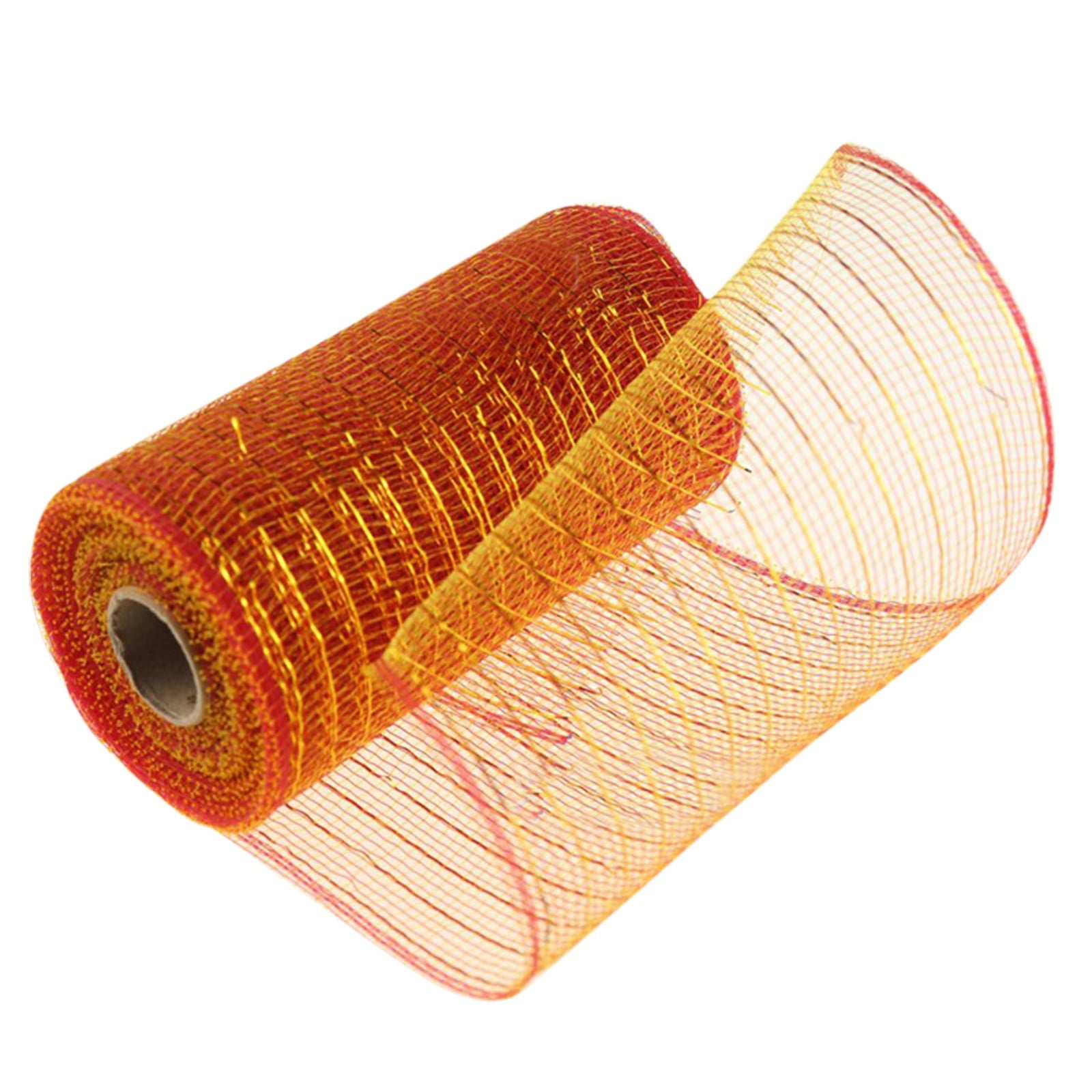 Poly Mesh Ribbon With Metallic Foil Each Roll For Wreaths Swags Bows