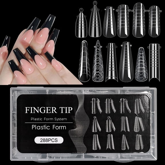Poly Nails Extension Gels Duals Nails Form Acrylic Nails Mold Artificial Duals Nails Forms Systems UV Gels Manicure Tool