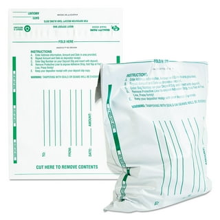 Poly Night Deposit Bags with Tear-Off Receipt, 10 x 13, White, 100/Pack Poly Night Deposit Bags with Tear-Off Receipt, 10 x 13, White, 100/Pack