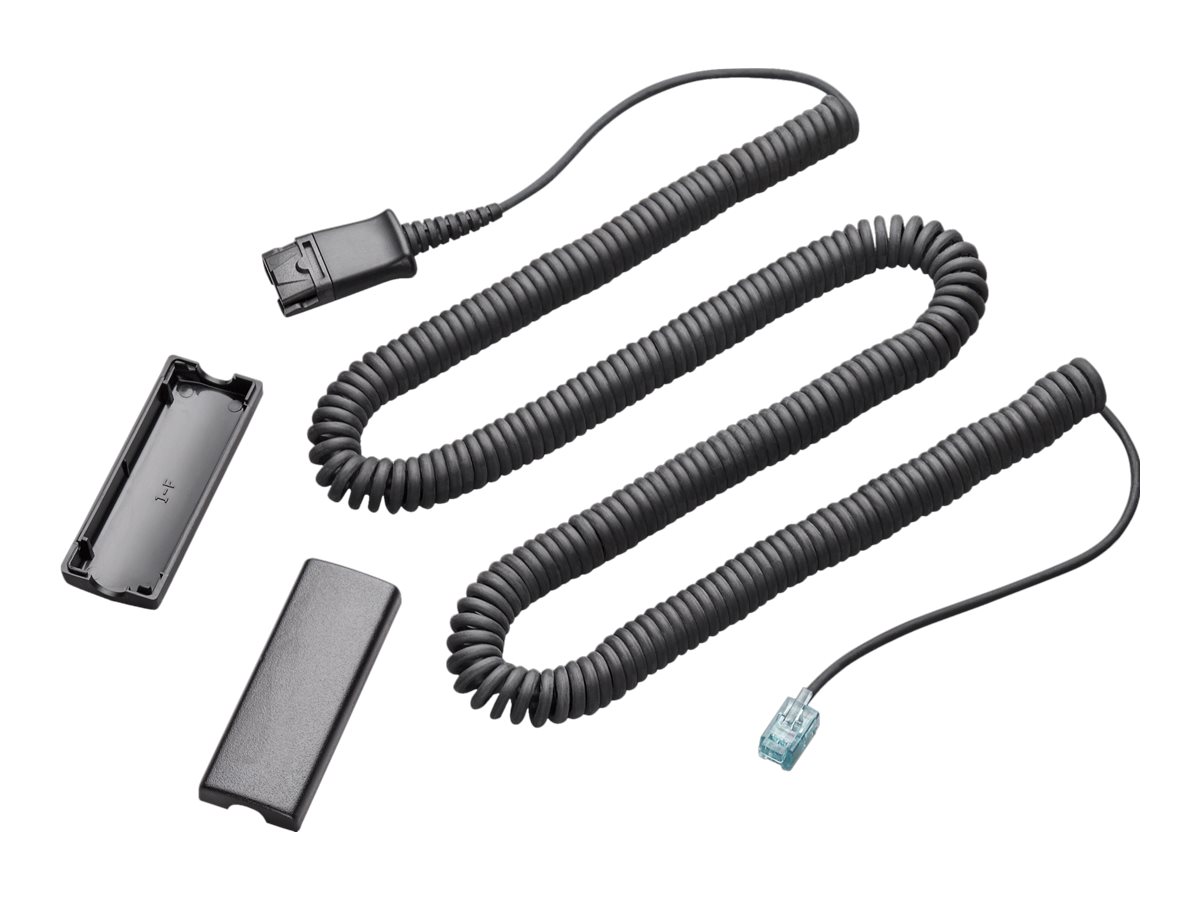 Poly Phone cable RJ11 (M) to Quick Disconnect (M) 10 ft coiled