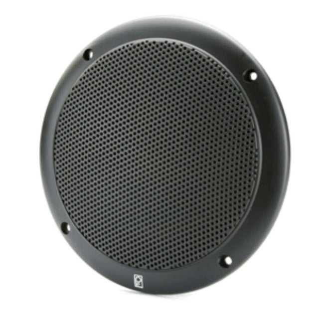Poly-Planar 4&quot; 2-Way Coax Integral Grill Marine Speaker - (Pair) Black