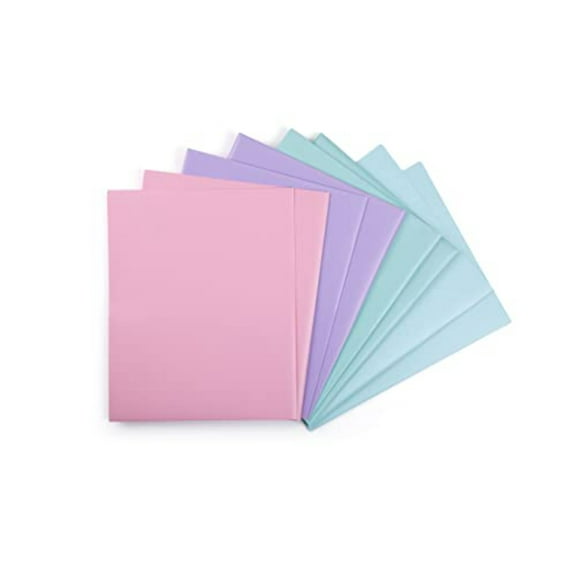 Poly Pocket Folders (8 Pack) - Assorted Colors