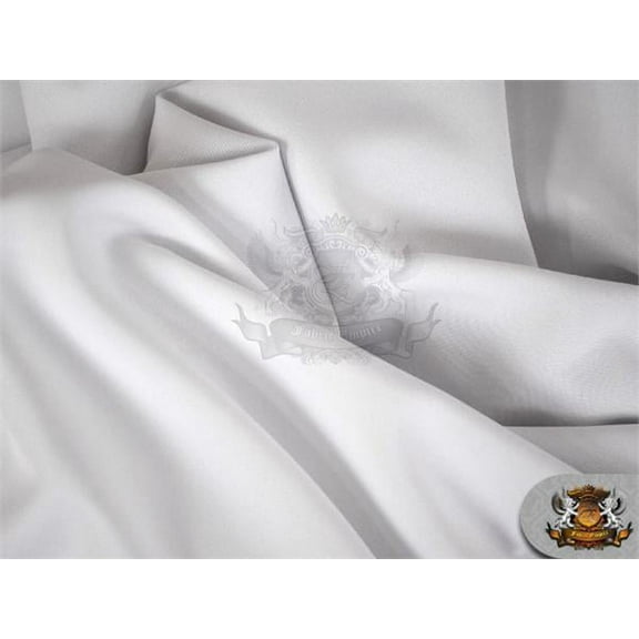 Poly Poplin Solid Fabric WHITE / 120" Wide / Sold by the yard RHT
