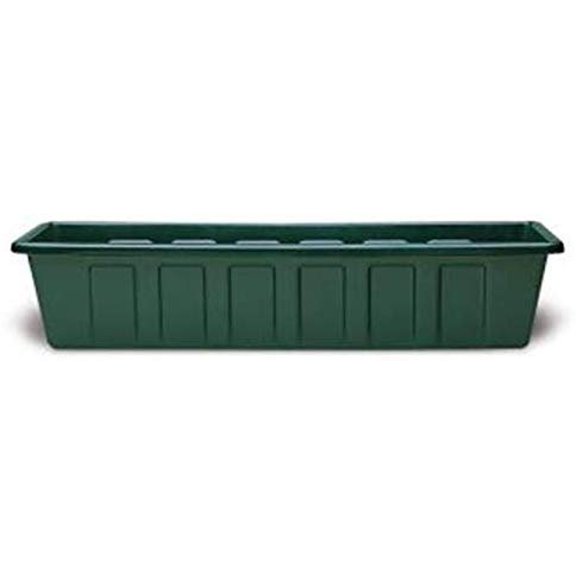 Poly-Pro Plastic Flower Box Planter, Hunter Green, 18-Inch