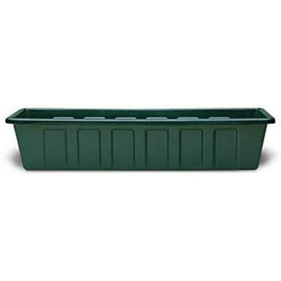 Poly-Pro Plastic Flower Box Planter, Hunter Green, 18-Inch