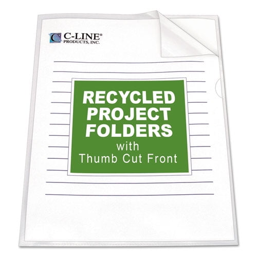 Poly Project Folders, Letter Size, Clear, 25/box | Bundle of 10 Boxes