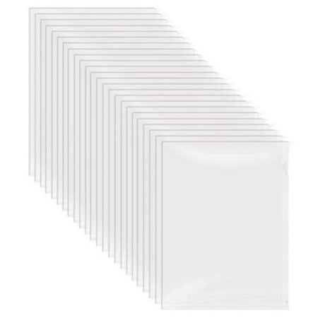 Poly Project Pockets, Jacket Sleeves, 50 Pack, by Better Office Products, Project Folder File Jackets, Clear, Letter Size, 9" x 11.5", 50 Pack