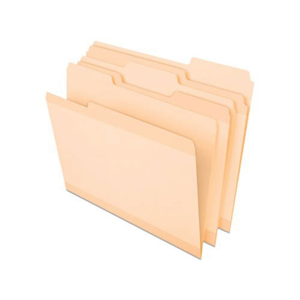 Poly Reinforced File Folder 1/3Cut Tabs, Letter Size, Manila, 24/Pack