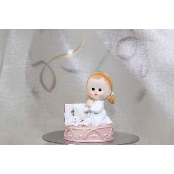 Poly Resin First Communion Praying Girl Figure (12 pieces)