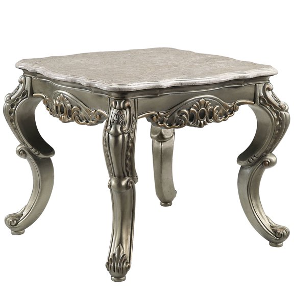 Poly Resin & Marble End Table / Add Luxury to Bedroom