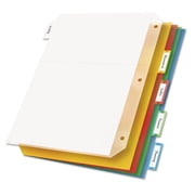 Cardinal 84009 11 in. x 8-1/2 in. Letter Poly Ring Binder Pockets - Assorted Colors (5/Pack)