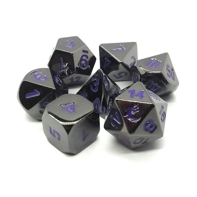 Poly Set - Black Nickel w/Purple (7) New