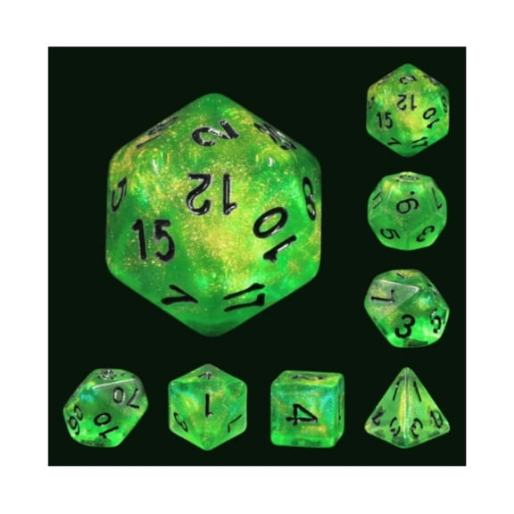 Foam Brain Games Poly Set - Emerald City w/Black (7) New
