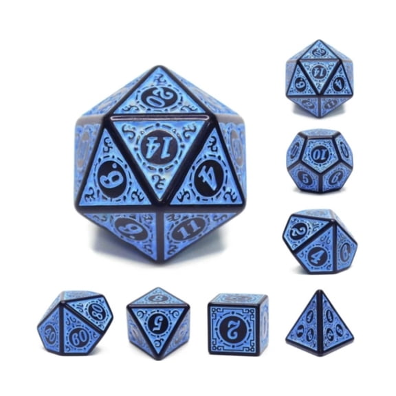 Foam Brain Games Poly Set - Magic Flame w/Blue (7) New