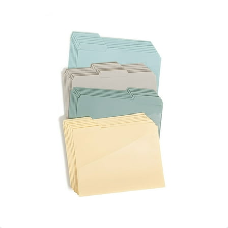 Smead File Folder 1/3-Cut Tab Letter Size Assorted Colors 30/Box(10544)