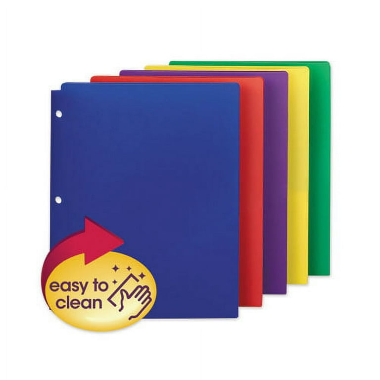 Poly Snap-In Two-Pocket Folder, 50-Sheet Capacity, 11 x 8.5, Assorted, 10/Pack Poly Snap-In Two-Pocket Folder, 50-Sheet Capacity, 11 x 8.5, Assorted, 10/Pack