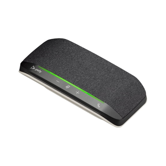 Poly Sync 10 USB Speakerphone (Plantronics) - Two-in-One Portable Speaker for Audio/Video Conference Calls & Music - USB Powered - Dual-Mic, Full-Duplex Audio - Works with Teams, Zoom, Google