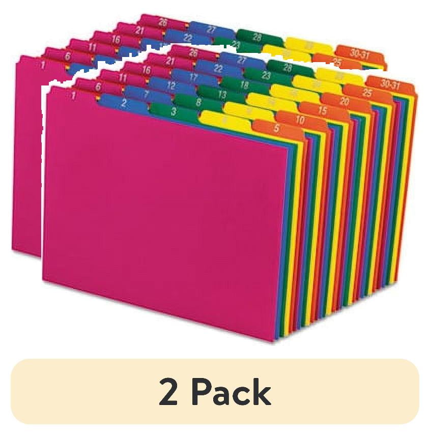 Poly Top Tab File Guides, 1/5-Cut Top Tab, 1 to 30-31, 8.5 x 11, Assorted Colors, 31/Set Poly Top Tab File Guides, 1/5-Cut Top Tab, 1 to 30-31, 8.5 x 11, Assorted Colors, 31/Set