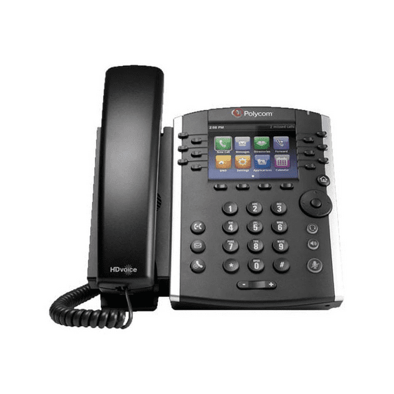 Pre-Owned Poly VVX 411 - VoIP phone - 3-way call capability - SIP, RTCP, RTP, SRTP, SDP - 12 lines