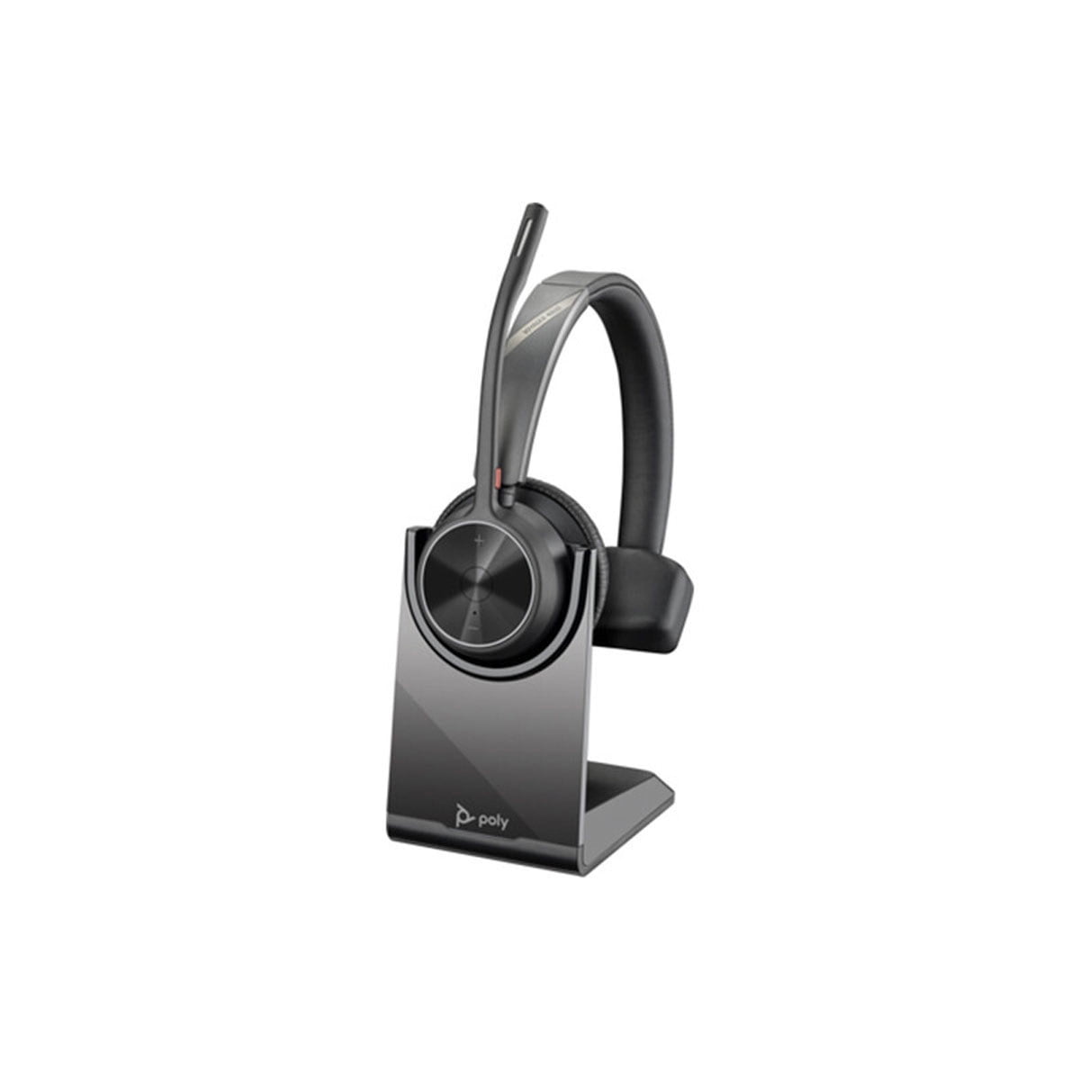 HP Poly Voyager 4310 UC Wireless Monoaural Headset with Charging Stand and USB-A Adapter, Zoom Certified