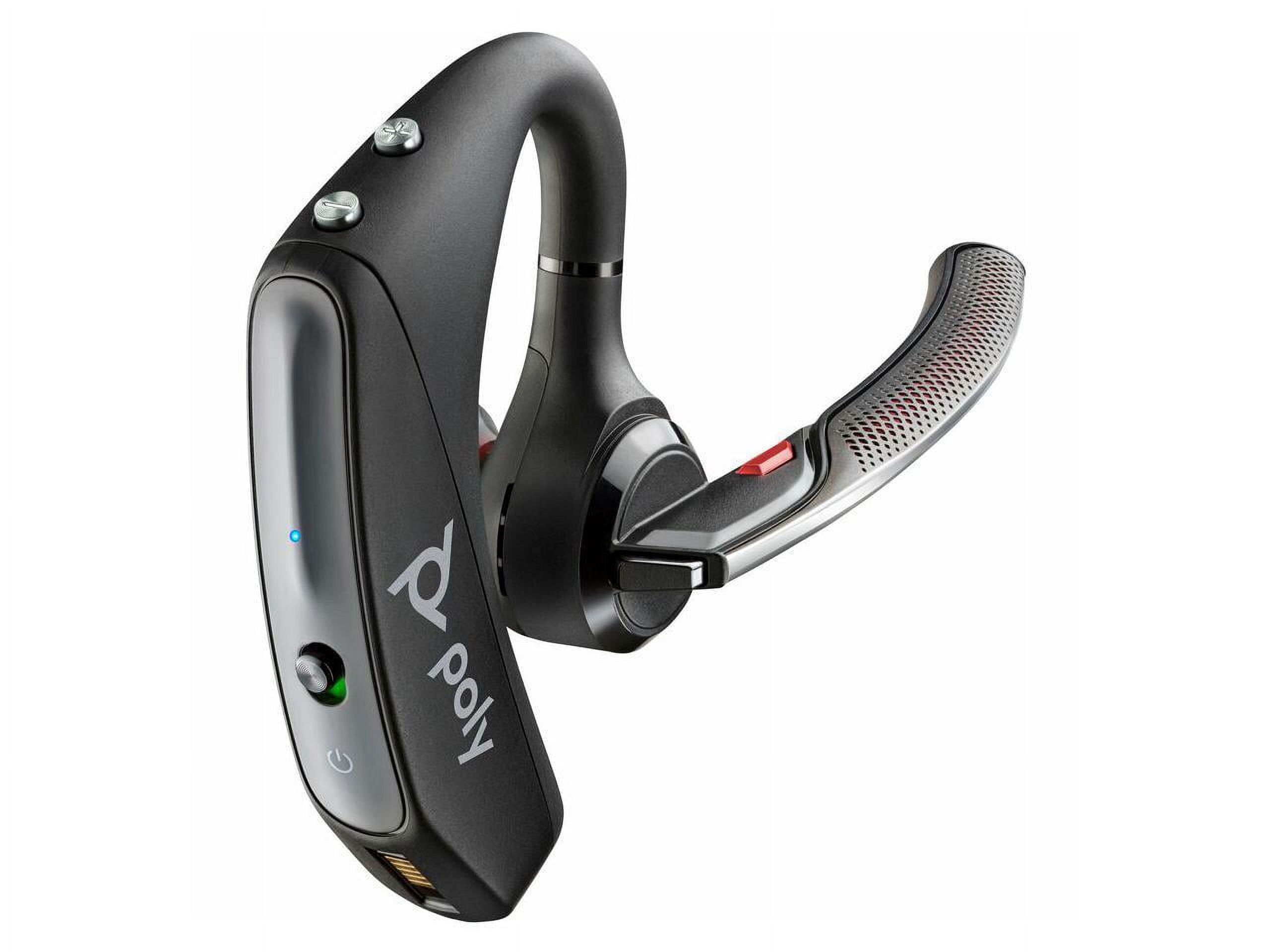Poly Voyager 5200 UC USB-A Bluetooth Headset +BT700 Adapter - Google Assistant, Siri - Mono - Wireless - Bluetooth - 98.4 ft - 32 Ohm - 100 Hz - 20 kHz - Over-the-ear, Earbud - Monaural - In-ear - 7.12 ft Cable - Omni-directional, MEMS Technology, No