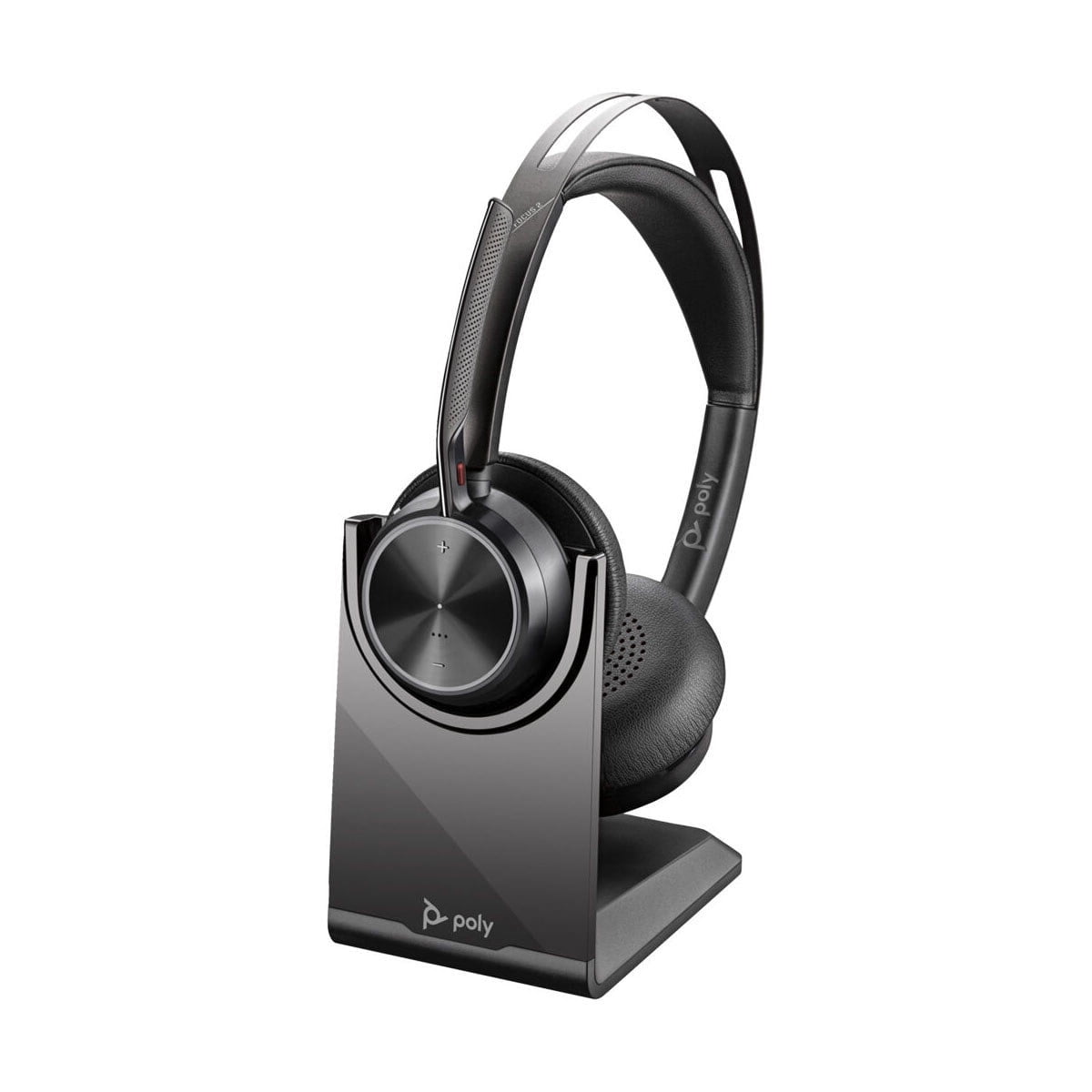 Poly Voyager Focus 2 Microsoft Teams Certified USBC-C Headset + USB-C/A Adapter - Microsoft Teams Certification - Google Assistant, Siri - Stereo - USB Type C - Wired/Wireless - Bluetooth