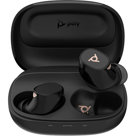 HP Poly Voyager Free 20 True Wireless Active Noise Canceling Earbuds, Black
