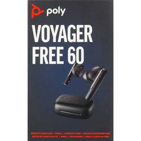 Poly - formerly Plantronics - Voyager Free 60 True Wireless Earbuds with Active Noise Canceling - Black