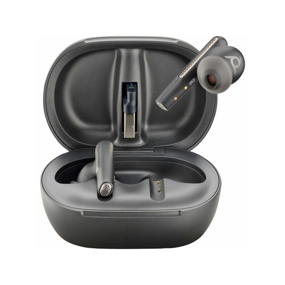 Poly Voyager Free 60+ UC M Carbon Black Earbuds +BT700 USB-C Adapter +Touchscreen Charge Case (7Y8H0AA)