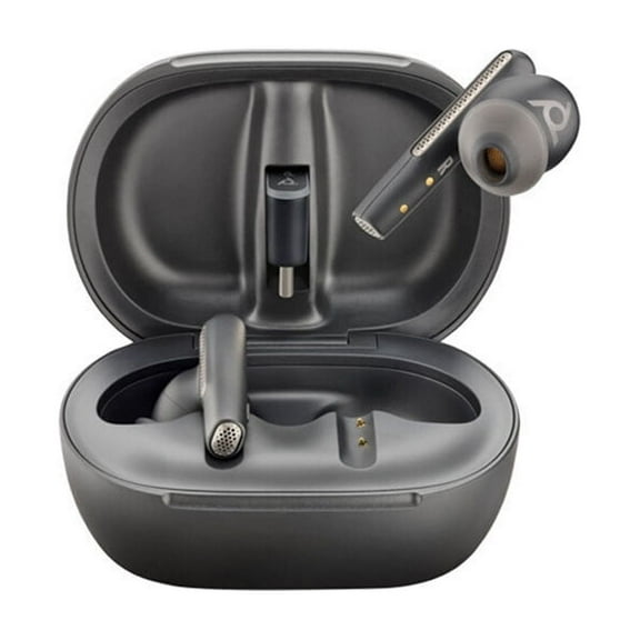 HP Poly Voyager Free 60+ UC True Wireless Active Noise Canceling Earbuds, Zoom Certified, Carbon Black