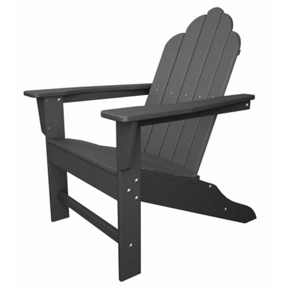 Poly Wood ECA15GY Long Island Adirondack Chair - Slate Grey