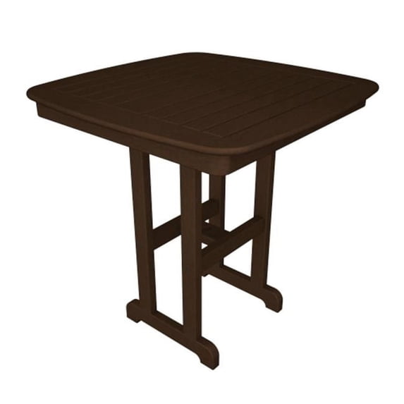 Poly Wood NCRT37MA Nautical 37 in. Counter Height Table - Mahogany