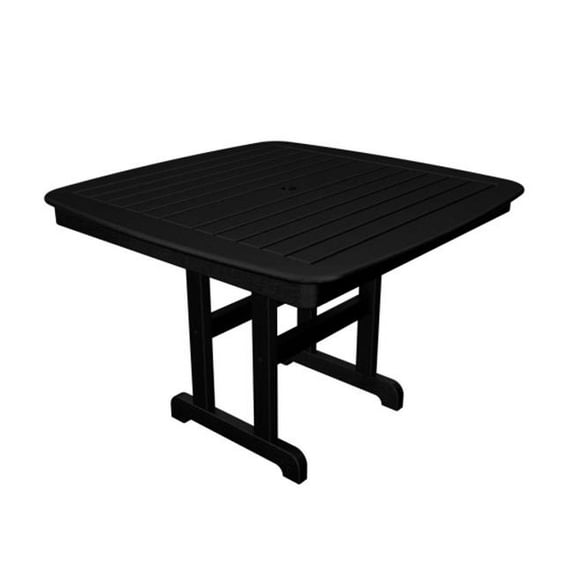 Poly Wood NCT44BL Nautical 44 in. Dining Table - Black