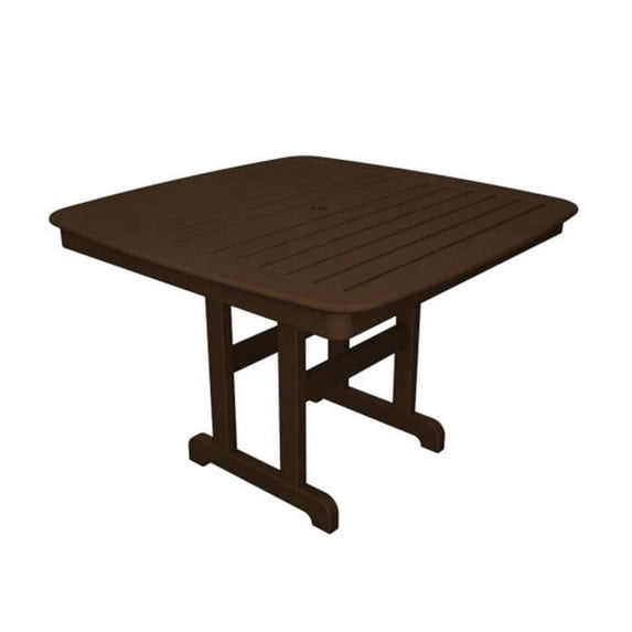 Poly Wood NCT44MA Nautical 44 in. Dining Table - Mahogany